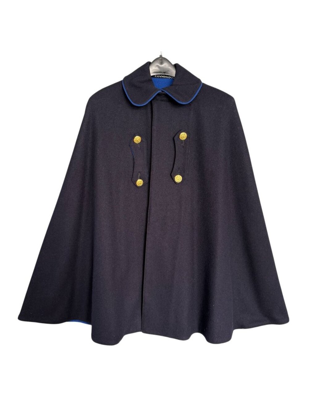 1940s Pennsylvania National Guard Nurse's Cape  Blue Wool Light Blue Lining